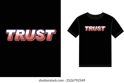 Trust vector print t shirt