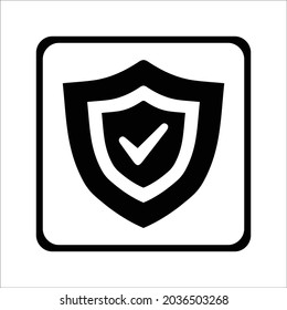 Trust, verify, protect icon. Black vector.