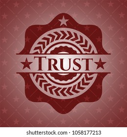    Trust vintage red emblem