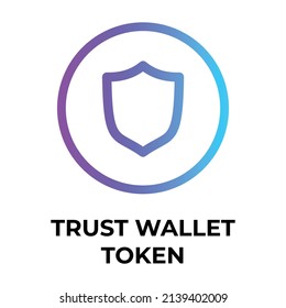 Trust Wallet Token Cryptocurrency icon. TWT symbol. Cryptocurrency vector icon. Flat Vector illustration - Vector svg