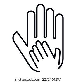 Trust work icon outline vector. Social business. Core vision