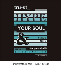 trust your soul line frame design for t shirt print