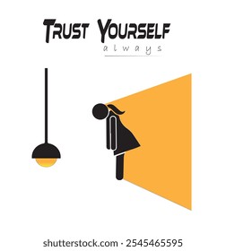 trust yourself always illustration on white