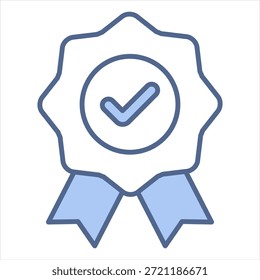 Ilustración vectorial de icono azul de confianza