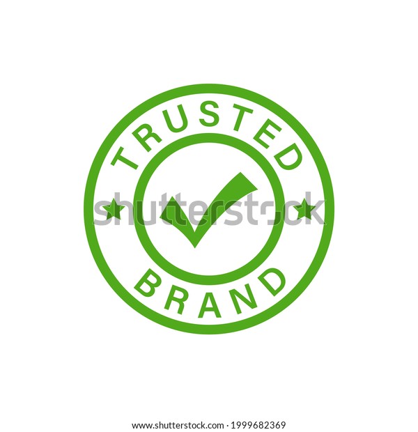 Trusted Brand Badge Label Icon Design Stock Vector (royalty Free 