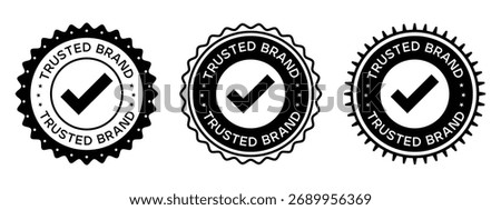 Trusted Brand Badge Set Quality Guarantee Label Icons