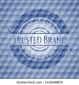 Trusted Brand blue hexagon emblem.