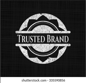 Trusted Brand with chalkboard texture