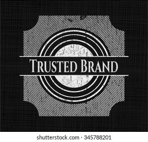 Trusted Brand with chalkboard texture