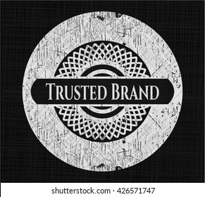 Trusted Brand with chalkboard texture