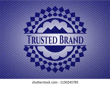 Trusted Brand with denim texture