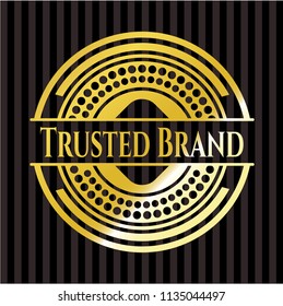 Trusted Brand gold badge or emblem