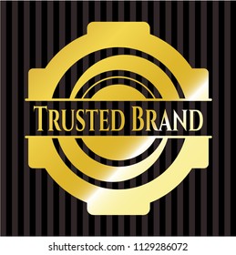 Trusted Brand gold emblem or badge