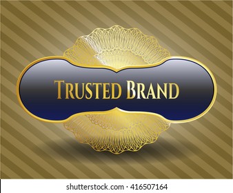 Trusted Brand gold shiny emblem