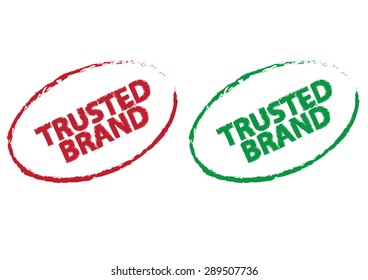 trusted brand grunge effect. vector illustration