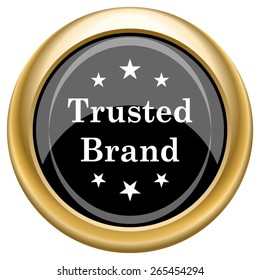 Trusted brand icon. Internet button on white  background. EPS10 Vector. 