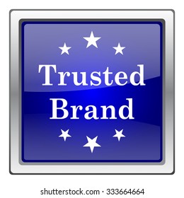 Trusted brand icon. Internet button on white background. EPS10 vector.