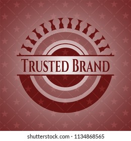 Trusted Brand retro red emblem