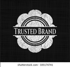 Trusted Brand written with chalkboard texture