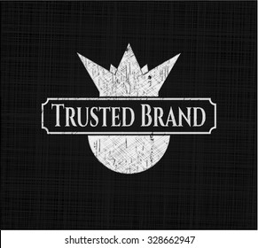 Trusted Brand written on a chalkboard