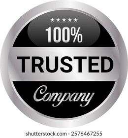 Trusted company badges and trusted quality logo icon and label