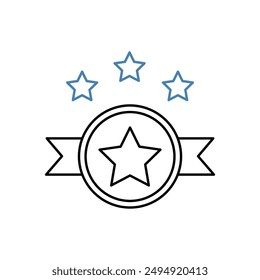 trusted concept line icon. Simple element illustration. trusted concept outline symbol design.