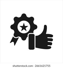 Ilustración vectorial de icono de glifo de confianza