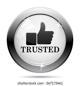 Trusted icon. Internet button on white background. EPS10 vector.
