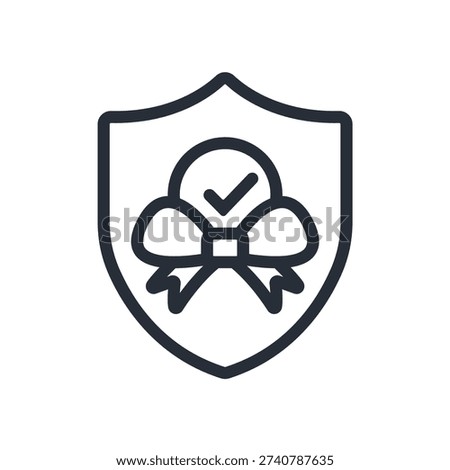 trusted icon. vector.Editable stroke.linear style sign for use web design,logo.Symbol illustration.