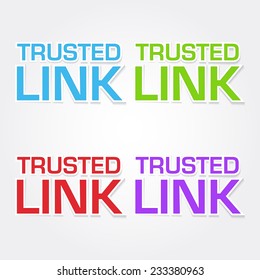 Trusted Link Colorful Vector Icon Design