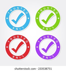 Trusted Link Colorful Vector Icon Design