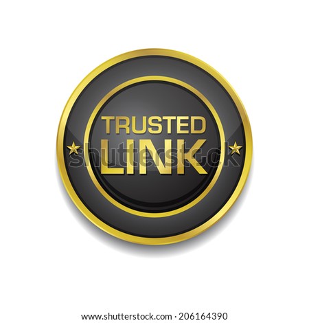 Trusted Link Glossy Shiny Circular Vector Button