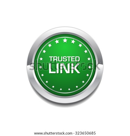 Trusted Link Glossy Shiny Circular Vector Button