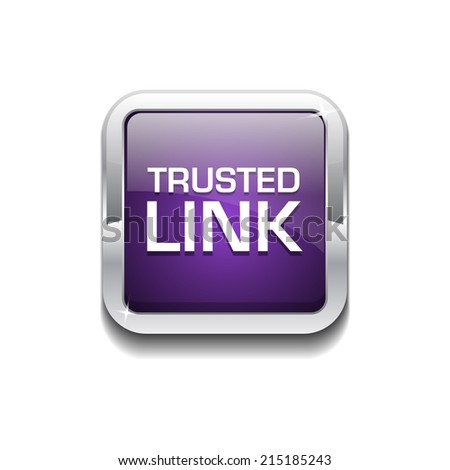 Trusted Link Glossy Shiny Rounded Corner Vector Button