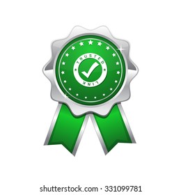 Trusted Link Green Vector Icon Design