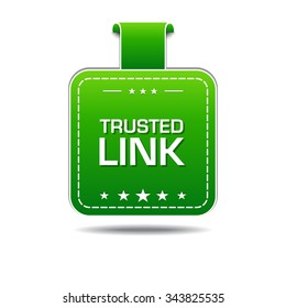 Trusted Link Green Vector Icon Design