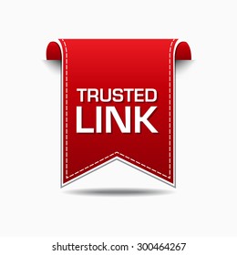 Trusted Link Red Vector Icon Design
