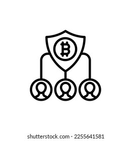 Trusted Network icon in vector. Logotype