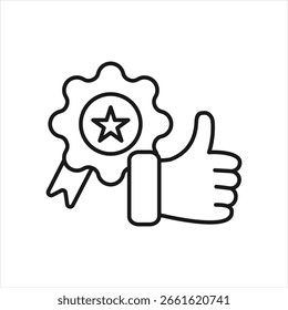 Ilustración vectorial de icono de esquema de confianza