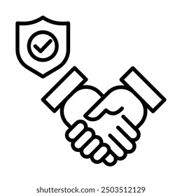 Trusted Partner icon line vector illustration