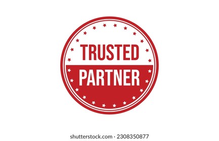 Trusted Partner Rubber Stamp Seal Vector