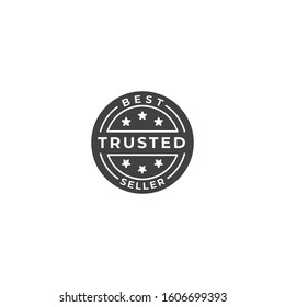 Trusted, recommended seller stamp. Vector logo icon template