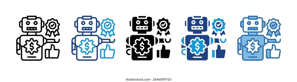 Elemento De Ícone Confiável Do Robo Advisor Para Design
