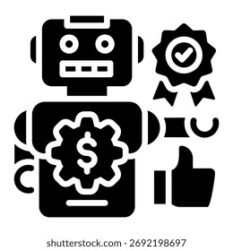 Elemento De Icono De Trusted Robo Advisor Para Diseño
