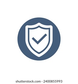 Trusted Security Shield Vector. Safety Shield Icon. Checkmark Icon logo.