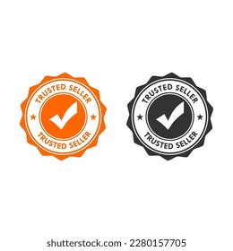 Ilustración del logotipo de diseño de vendedor de confianza
