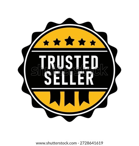 Trusted Seller Ribbon Badge Vector