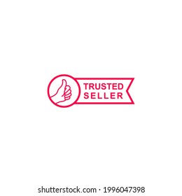 Trusted seller stamp icon vector design