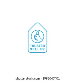 Diseño vectorial de icono de marca de vendedor de confianza