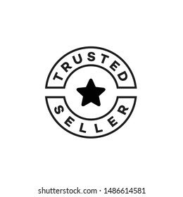 Trusted Seller Stamp Logo Design for online shop